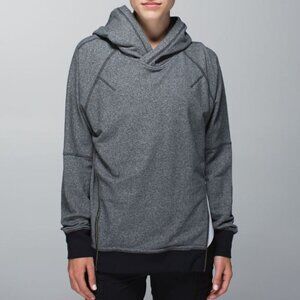 Lululemon Womens Om‎ & Roam Pullover Sz 8 Heathered Grey Black Soft Loose W3F28S
